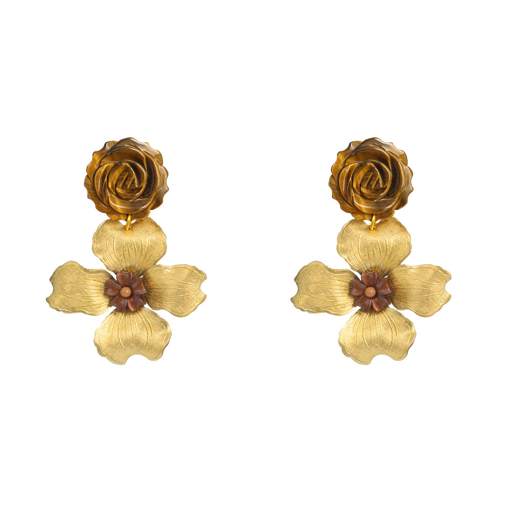 Promegrate Flower Earrings