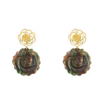 Camellia Green Earrings