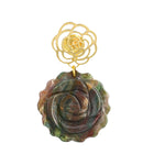 Camellia Green Earrings