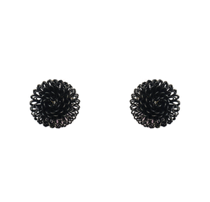 
            
                Load image into Gallery viewer, Black Single Clip Pompom Earrings
            
        