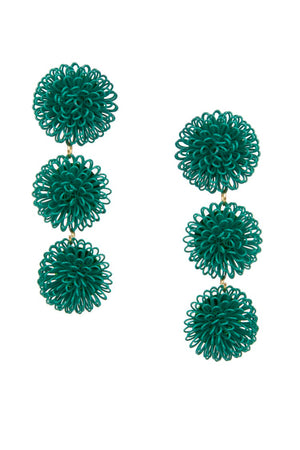 
            
                Load image into Gallery viewer, Pompom Earrings - Green
            
        