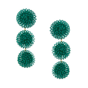 
            
                Load image into Gallery viewer, Pompom Earrings - Green
            
        