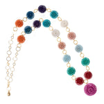 Multi Colored Pompoms Necklace