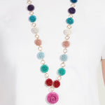 Multi Colored Pompoms Necklace